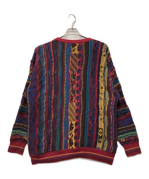 COTTON TRADERS（コットン トレーダーズ）COTTON TRADERS (コットン トレーダーズ) 3Dニット レッド×ブルー サイズ:Lの古着・服飾アイテム