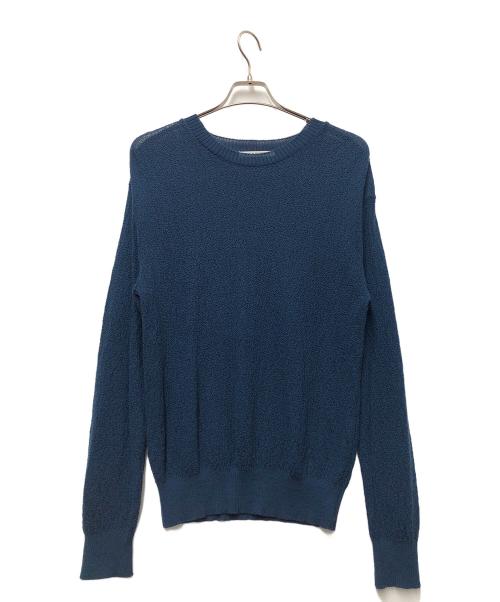 seven by seven（セブンバイセブン）SEVEN BY SEVEN (セブンバイセブン) クルーネックニット ブルー サイズ:Mの古着・服飾アイテム