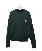 Burberry'sバーバリーズ）の古着「刺繍ハイネックニット」｜グリーン