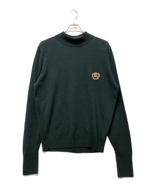 Burberry's（バーバリーズ）Burberry's (バーバリーズ) 刺繍ハイネックニット グリーン サイズ:40の古着・服飾アイテム