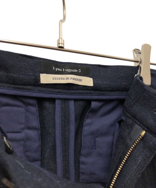 1piu1uguale3（ウノピュウノウグァーレトレ）1piu1uguale3 (ウノ ピゥ ウノ ウグァーレ トレ) giab's ARCHIVIO (ジャブス アルキヴィオ) イージーパンツ ネイビー サイズ:3の古着・服飾アイテム