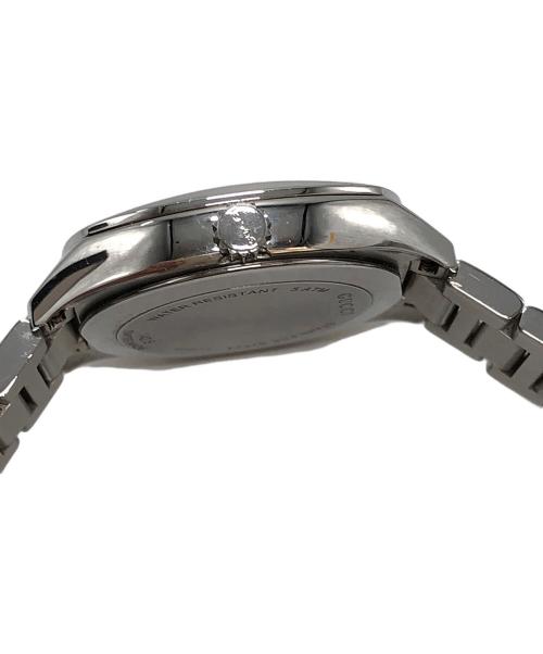 GUCCI（グッチ）GUCCI (グッチ) スクエアフェイスミドルウォッチ シルバー×ブラックの古着・服飾アイテム