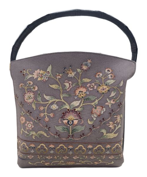 OKAJIMA（オカジマ）OKAJIMA (オカジマ) 和柄ハンドバッグ グレーの古着・服飾アイテム