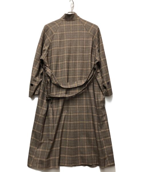 TOMORROW LAND collection（トゥモローランドコレクション）TOMORROW LAND collection (トゥモローランドコレクション) モスタルダウィンドウペーンスタンドカラーコート グレー サイズ:34の古着・服飾アイテム