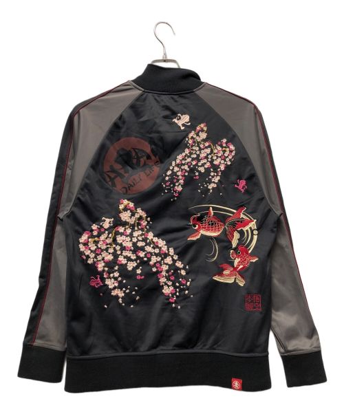 GO-COO!!（ゴクゥ）GO-COO!! (ゴクゥ) 刺繍スカジャン グレー サイズ:Lの古着・服飾アイテム