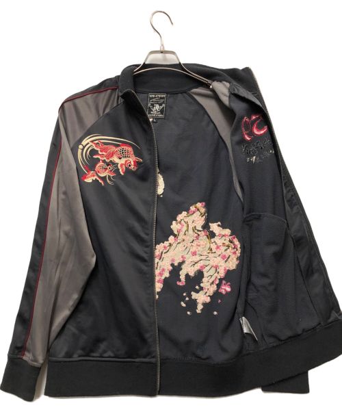 GO-COO!!（ゴクゥ）GO-COO!! (ゴクゥ) 刺繍スカジャン グレー サイズ:Lの古着・服飾アイテム