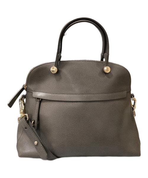 FURLA（フルラ）FURLA (フルラ) パイパーレザー2WAYショルダーバッグ グレーの古着・服飾アイテム