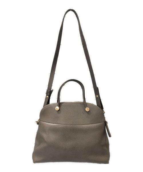 FURLA（フルラ）FURLA (フルラ) パイパーレザー2WAYショルダーバッグ グレーの古着・服飾アイテム