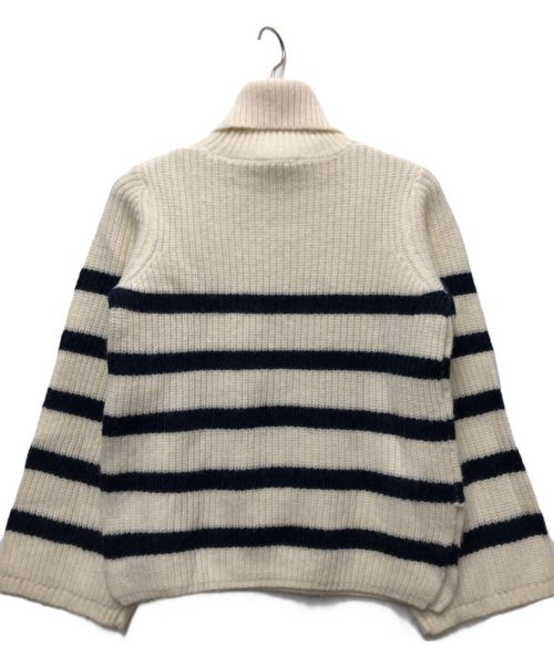 BAUM UND PFERDGARTEN（バウムウンドヘルガーデン）BAUM UND PFERDGARTEN (バウムウンドヘルガーデン) タートルネックボーダーニット ホワイト×ネイビー サイズ:Sの古着・服飾アイテム