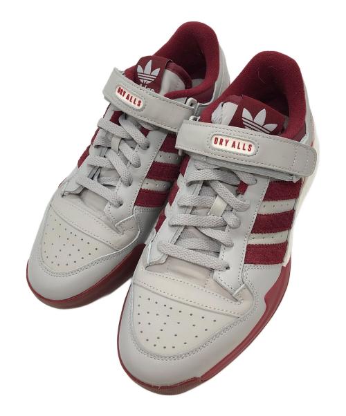 adidas Originals（アディダスオリジナル）adidas Originals (アディダスオリジナル) HUMAN MADE (ヒューマンメイド) FORUM L HM フォーラムローヒューマンメイド グレー×レッド サイズ:27の古着・服飾アイテム