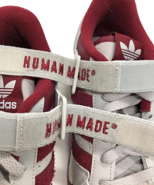 adidas Originals（アディダスオリジナル）adidas Originals (アディダスオリジナル) HUMAN MADE (ヒューマンメイド) FORUM L HM フォーラムローヒューマンメイド グレー×レッド サイズ:27の古着・服飾アイテム
