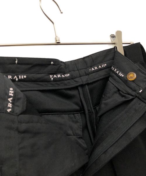 FARAH（ファーラー）FARAH (ファーラー) Two Tuck Wide Tapered Pant ブラック サイズ:30の古着・服飾アイテム