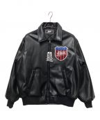 MOBBモブ）の古着「USA ECO LETHER JACKET　」｜ブラック
