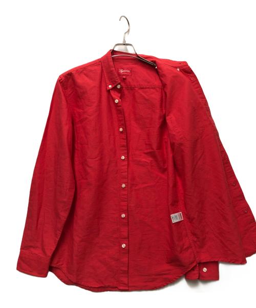 SUPREME（シュプリーム）Supreme (シュプリーム) ボタンダウンシャツ レッド サイズ:Mの古着・服飾アイテム