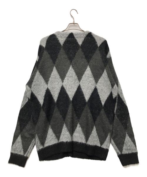 GORDON MILLER（ゴードンミラー）GORDON MILLER (ゴードンミラー) モヘヤカーディガン ブラック×グレー サイズ:Mの古着・服飾アイテム