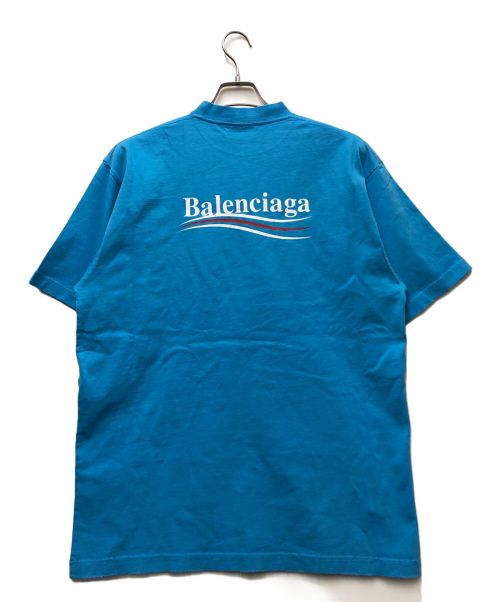 BALENCIAGA（バレンシアガ）BALENCIAGA (バレンシアガ) プリントロゴTシャツ ライトブルー サイズ:XXSの古着・服飾アイテム