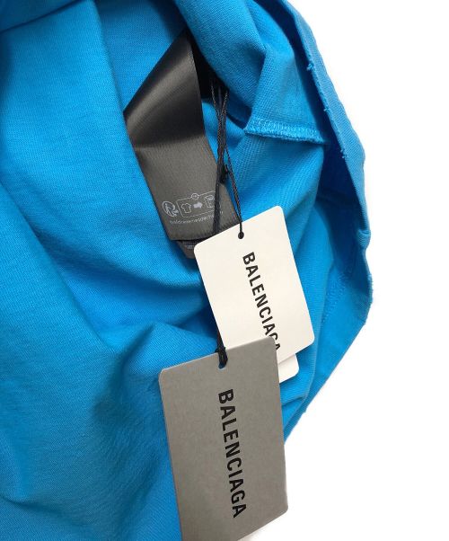 BALENCIAGA（バレンシアガ）BALENCIAGA (バレンシアガ) プリントロゴTシャツ ライトブルー サイズ:XXSの古着・服飾アイテム