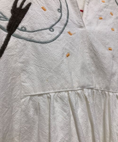 l'atelier du savon（アトリエドゥサボン）l'atelier du savon (アトリエドゥサボン) 刺繍ワンピース ホワイト サイズ:FREEの古着・服飾アイテム