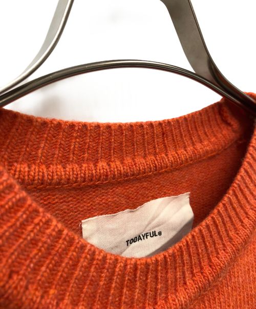 TODAYFUL（トゥデイフル）TODAYFUL (トゥデイフル) Merinowool Crewneck Knit オレンジ サイズ:FREEの古着・服飾アイテム