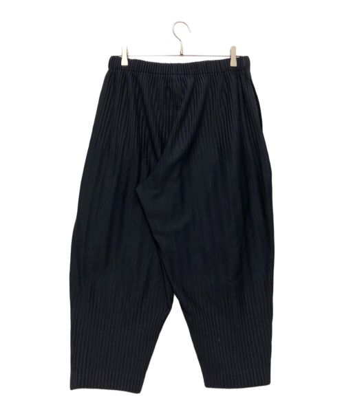 HOMME PLISSE ISSEY MIYAKE（オム プリッセ イッセイ ミヤケ）HOMME PLISSE ISSEY MIYAKE (オムプリッセ イッセイ ミヤケ) プリーツテーパードパンツ ネイビー サイズ:2の古着・服飾アイテム