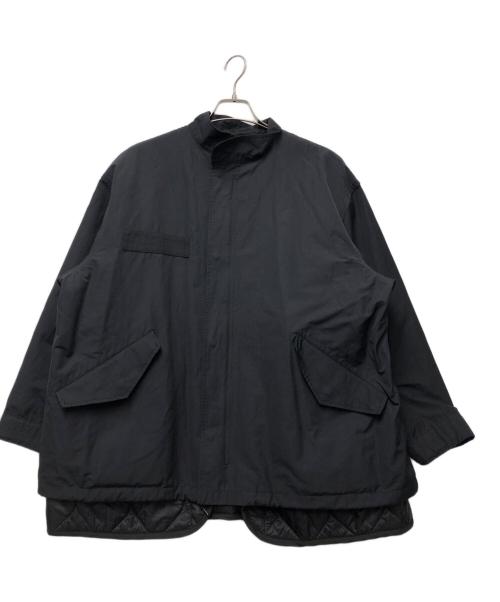 BEAMS HEART（ビームスハート）BEAMS HEART (ビームスハート) ビッグシルエットショート モッズコート ブラック サイズ:Sの古着・服飾アイテム