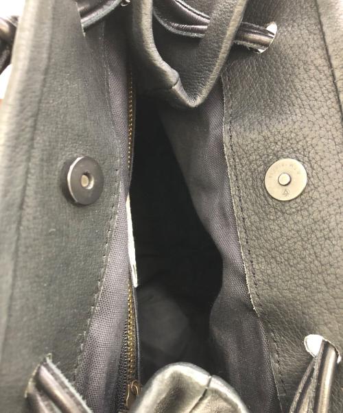 CLASKA（クラスカ）CLASKA (クラスカ) レザーハンドバッグ ブラックの古着・服飾アイテム