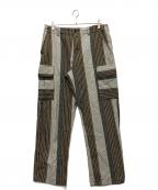 stussyステューシー）の古着「カーゴパンツ」｜グレー×イエロー