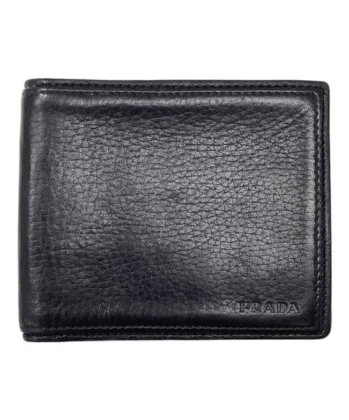 PRADA（プラダ）PRADA (プラダ) 2つ折り財布 ブラックの古着・服飾アイテム