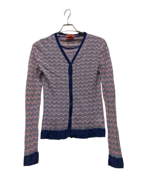 missoni（ミッソーニ）missoni (ミッソーニ) アンサンブル ネイビー×レッド サイズ:FREEの古着・服飾アイテム
