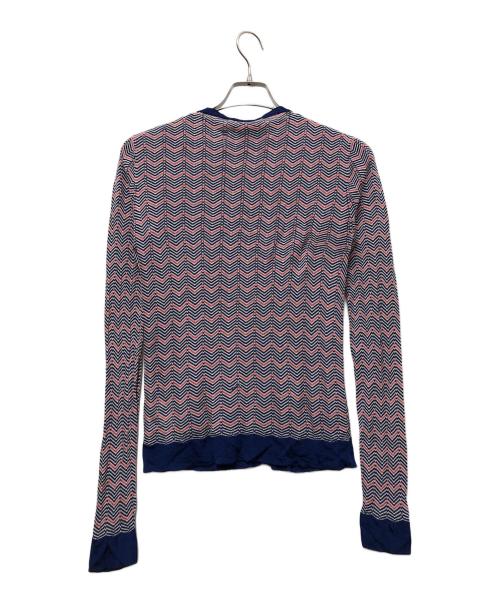missoni（ミッソーニ）missoni (ミッソーニ) アンサンブル ネイビー×レッド サイズ:FREEの古着・服飾アイテム