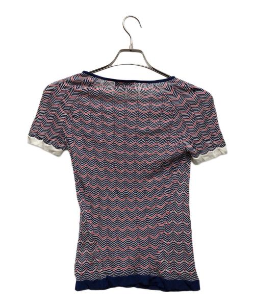 missoni（ミッソーニ）missoni (ミッソーニ) アンサンブル ネイビー×レッド サイズ:FREEの古着・服飾アイテム