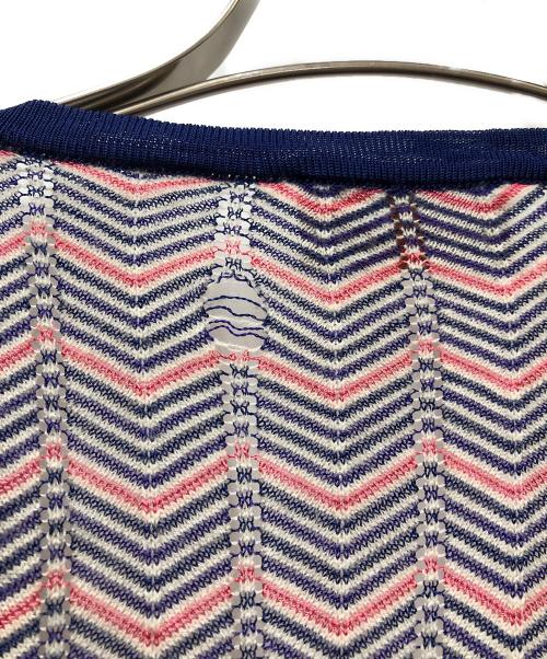 missoni（ミッソーニ）missoni (ミッソーニ) アンサンブル ネイビー×レッド サイズ:FREEの古着・服飾アイテム