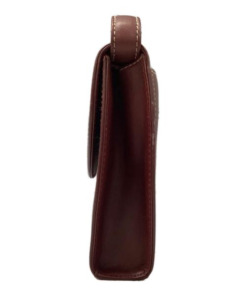 Cartier（カルティエ）Cartier (カルティエ) マストラインショルダーバッグ ボルドーの古着・服飾アイテム