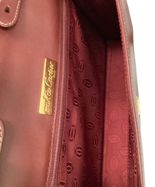 Cartier（カルティエ）Cartier (カルティエ) マストラインショルダーバッグ ボルドーの古着・服飾アイテム