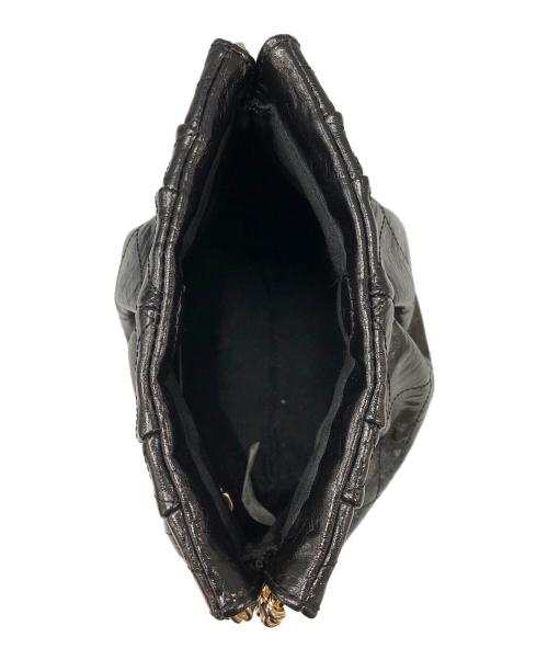 CHARLES & KEITH（チャールズアンドキース）CHARLES & KEITH (チャールズ＆キース) ドゥオ ブレードチェーンハンドルホーボーバッグ ブラック×ゴールドの古着・服飾アイテム