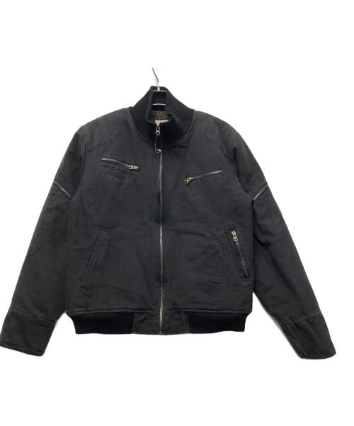 HOUSTON（ヒューストン）HOUSTON (ヒューストン) フィールドジャケット ブラック サイズ:Lの古着・服飾アイテム