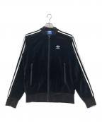 adidasアディダス）の古着「ベロアスーパースタージャージ」｜ブラック