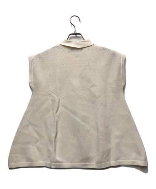 FRED PERRY（フレッドペリー）FRED PERRY (フレッドペリー) フレンチスリーブニットポロポロシャツ アイボリー サイズ:UK10の古着・服飾アイテム