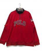 POLO RALPH LAURENポロ・ラルフローレン）の古着「ハーフジップスウェット」｜レッド×ネイビー