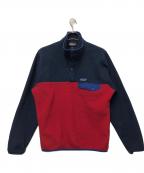 Patagoniaパタゴニア）の古着「シンチラスナップTプルオーバー」｜ネイビー×レッド