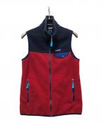 Patagoniaパタゴニア）の古着「ライトウェイトシンチラスナップTベスト」｜ネイビー×レッド