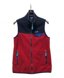 Patagonia（パタゴニア）の古着「ライトウェイトシンチラスナップTベスト」｜ネイビー×レッド