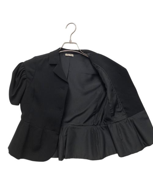 MIU MIU（ミュウミュウ）MIU MIU (ミュウミュウ) 半袖ジャケット ブラック サイズ:36の古着・服飾アイテム