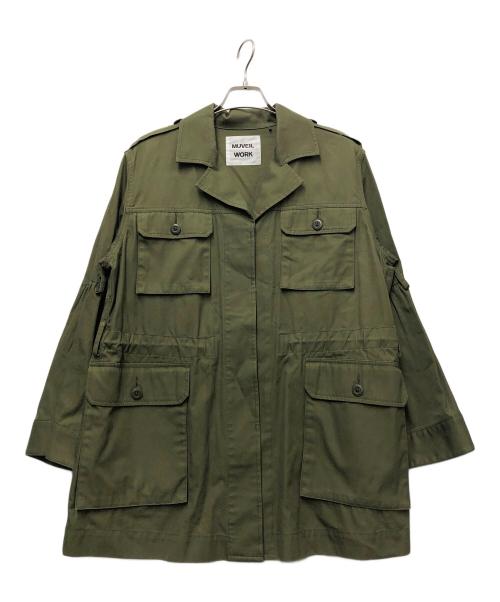 MUVEIL Work（ミュベールワーク）MUVEIL WORK (ミュベールワーク) ミリタリージャケット グリーン サイズ:38の古着・服飾アイテム
