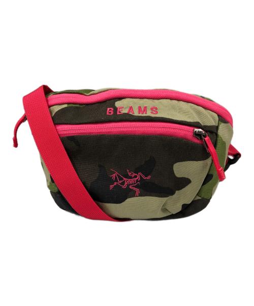 ARC'TERYX（アークテリクス）ARC'TERYX (アークテリクス) BEAMS (ビームス) SMU-MAKA 1 WAISTPACK　ウエストバッグ グリーン×ピンクの古着・服飾アイテム