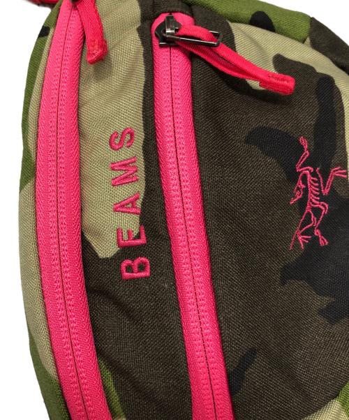 ARC'TERYX（アークテリクス）ARC'TERYX (アークテリクス) BEAMS (ビームス) SMU-MAKA 1 WAISTPACK　ウエストバッグ グリーン×ピンクの古着・服飾アイテム