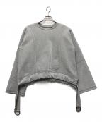 MAISON SPECIALメゾンスペシャル）の古着「ヘムギャザートップス」｜シルバー