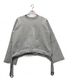 MAISON SPECIAL（メゾンスペシャル）の古着「ヘムギャザートップス」｜シルバー