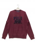 POLO RALPH LAURENポロ・ラルフローレン）の古着「クルーネックニット」｜レッド