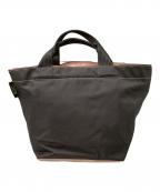 Herve Chapelierエルベシャプリエ）の古着「ナイロン舟型トートM」｜ブラック×ピンク